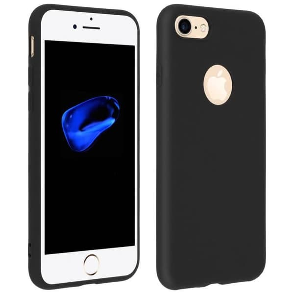 Coque - Forcell - iPhone 7, iPhone 8 - Silikongel - Mjuk - Svart
