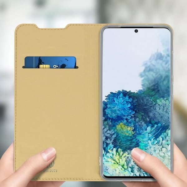 Etui för Samsung Galaxy S20 Plus - DUX DUCIS - Eco-läder Satin - Videostöd - Magnetisk - Kortfack