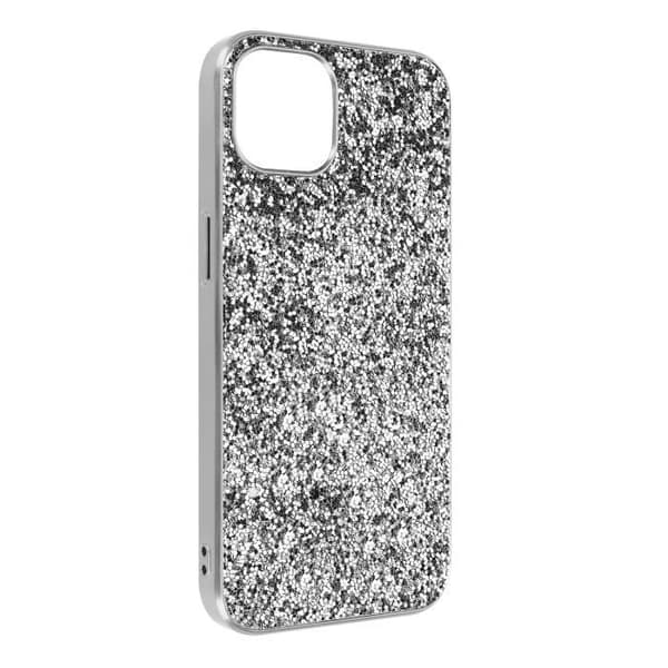iPhone 13 Mini-fodral - AVIZERA - Design med paljetter - Hård - Silvergrå - Halkfri