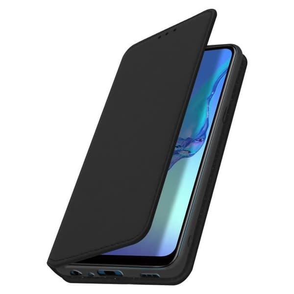 Housse - Oppo - A53/A53s - Ekologisk läder - Plånbok - Stödfunktion svart