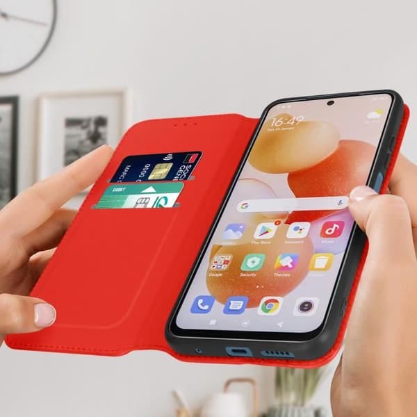 Xiaomi Redmi Note 11 och 11s skal - AVIZAR - Plånbok - Röd