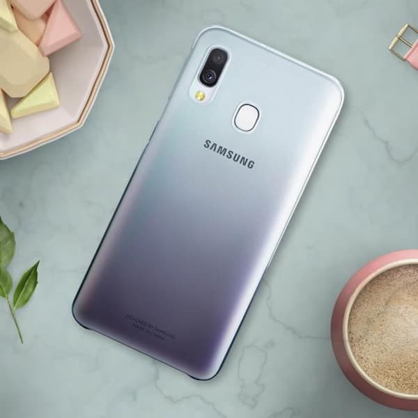 Skyddsskål - Samsung - Galaxy A40 - Hård - Gradient - Svart och Transparent