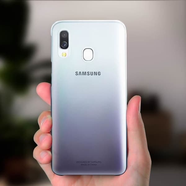 Skyddsskål - Samsung - Galaxy A40 - Hård - Gradient - Svart och Transparent