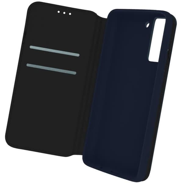Hölster för Samsung Galaxy S21 FE - AVIZAR - Plånbok med Stöd för Video - Mörkblå - Styv - Matt