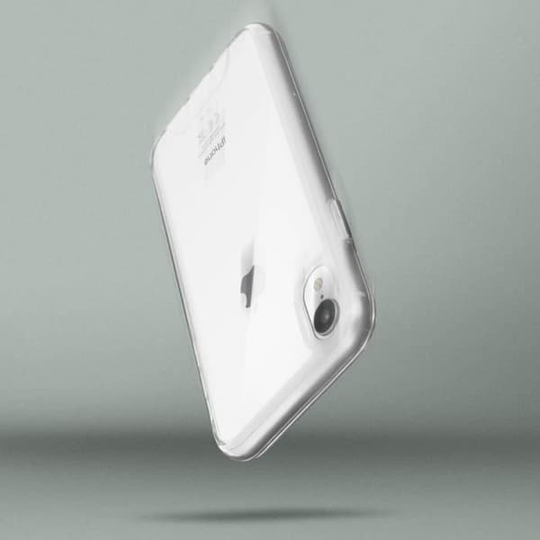 iPhone XR-skal - Bi-material - Transparent - Hårdskydd - Silikonkant - Slät design