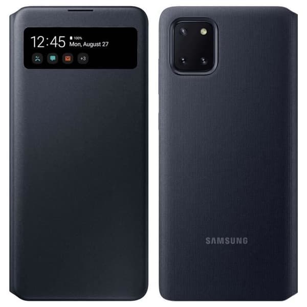 Fodral - Samsung - Galaxy Note 10 Lite - Genomskinlig - S View Wallet Cover - Svart