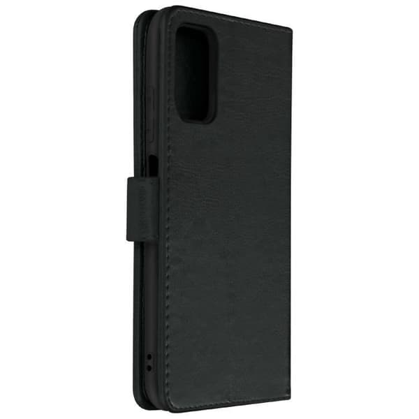 Foliofodral - AVIZAR - Xiaomi Redmi Note 10 5G/Poco M3 Pro - Ekologisk läder med textur - Svart - Videostöd