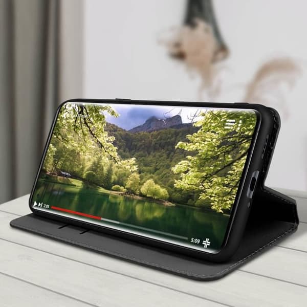 Oppo Find X5 Pro Wallet Cover Video Support Funktion svart