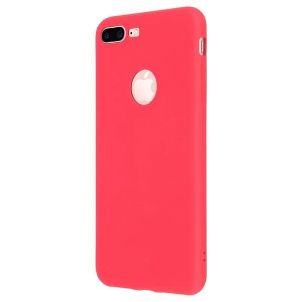 Coque - Forcell - iPhone 7 Plus/iPhone 8 Plus - Soft Touch - Silikon Gel - Röd