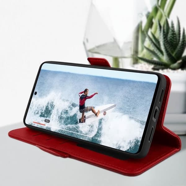 Fodral Plånbok Stöd för Video Röd - AVIZAR - Google Pixel 6 - Kunstläder - Magnetkläpp