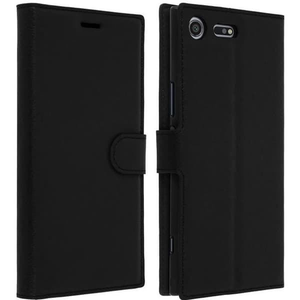 Husväska - AVIZAR - Sony Xperia XZ Premium - Svart - Mjuk Skal - Stöd Funktion