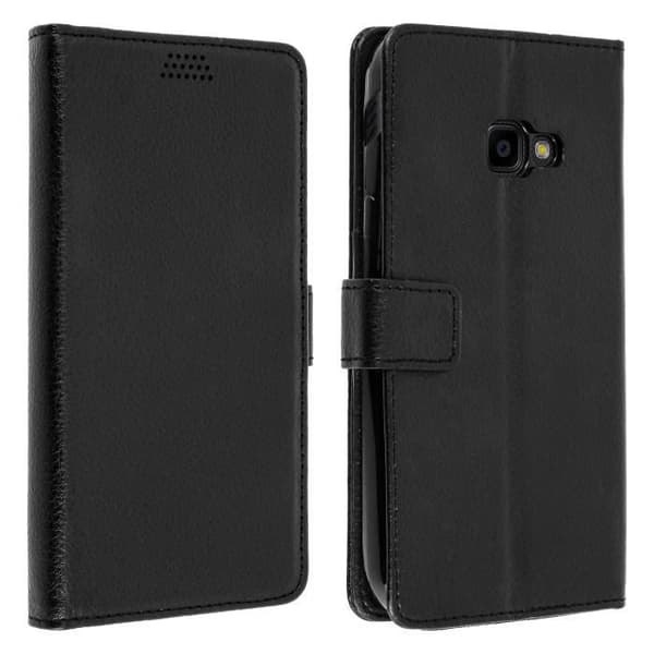 Etui Housse Portefeuille - AVIZAR - Samsung Galaxy Xcover 4/4S - Ekologiskt läder - Svart - Flexibel