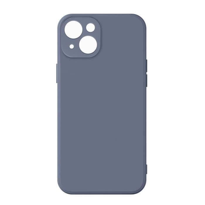 iPhone 13 Mini Halvstyvt silikonfodral med Soft Touch Finish Blå Blå