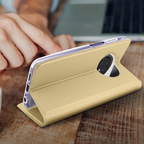 Cover Xiaomi Redmi Note 9T 5G Korthållare Funktion Stöd Dux Ducis Gyllene Gul