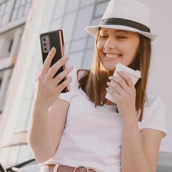 Skal - Samsung - Galaxy Z Fold 2 - Riktig Lær - Soft-touch - Slitesterk Beskyttelse