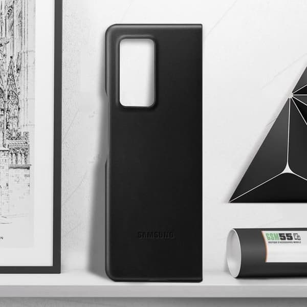 Skal - Samsung - Galaxy Z Fold 2 - Riktig Lær - Soft-touch - Slitesterk Beskyttelse