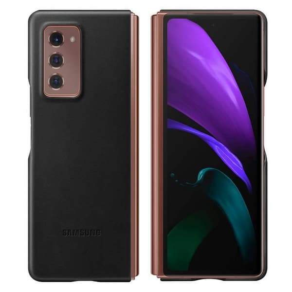 Skal - Samsung - Galaxy Z Fold 2 - Riktig Lær - Soft-touch - Slitesterk Beskyttelse