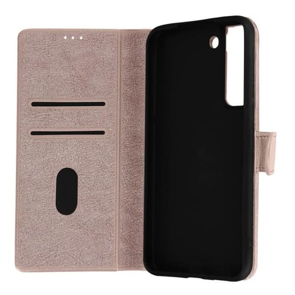 Housse - AVIZAR - Samsung Galaxy S22 - Portföljfack - Rosa - Matt - Unisex