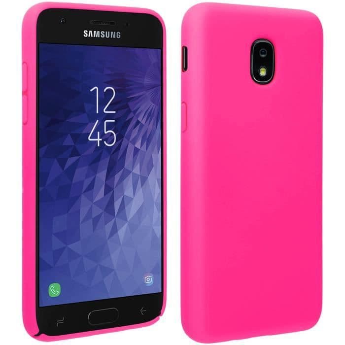 Coque Samsung Galaxy J3 2018 Silicone Semi-rigide Mat Finition Soft Touch Rose