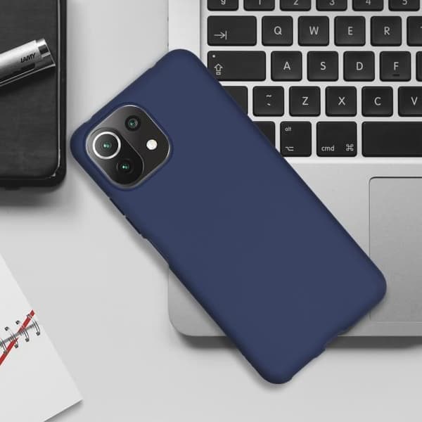 Coque Souple - Xiaomi - Mi 11 Lite / Mi 11 Lite 5G - Antichock - Matt Finish - Mörkblå