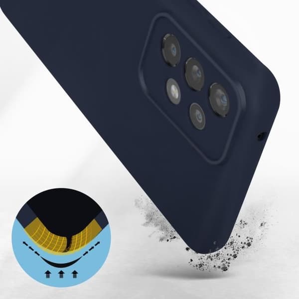 Samsung Galaxy A33 5G Skyddsfodral - Blå - Halvstyv silikon - Mjuk finish - Upphöjda kanter