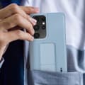 Miniatyrbild 3 av 3: Fodral för Samsung Galaxy S21 Ultra Silicone Foldable Magnetic Support Wozinsky blue