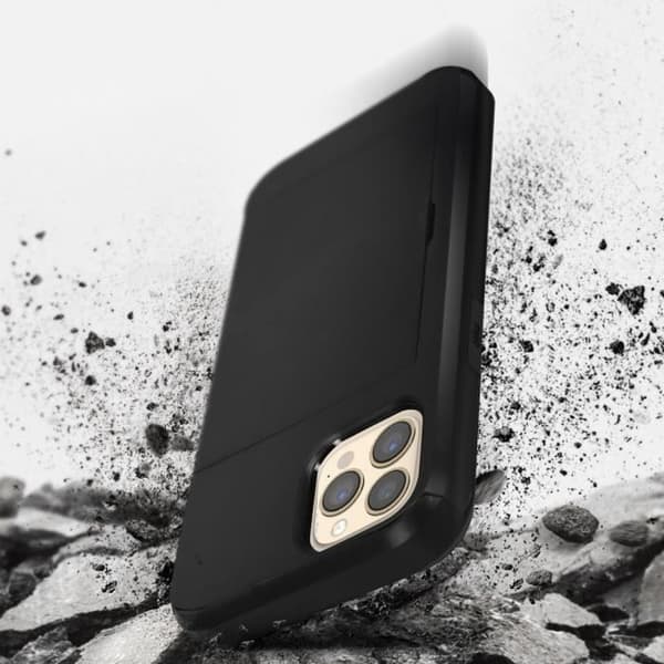 iPhone 13 Pro-fodral - AVIZAR - Defender Svart - Stötabsorberande - Skjutbart kortförvar - Elegant