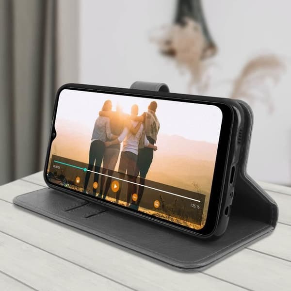 Hölster för Samsung Galaxy A03S - AVIZAR - Fodral med fickor - Videostöd-funktion - Grå