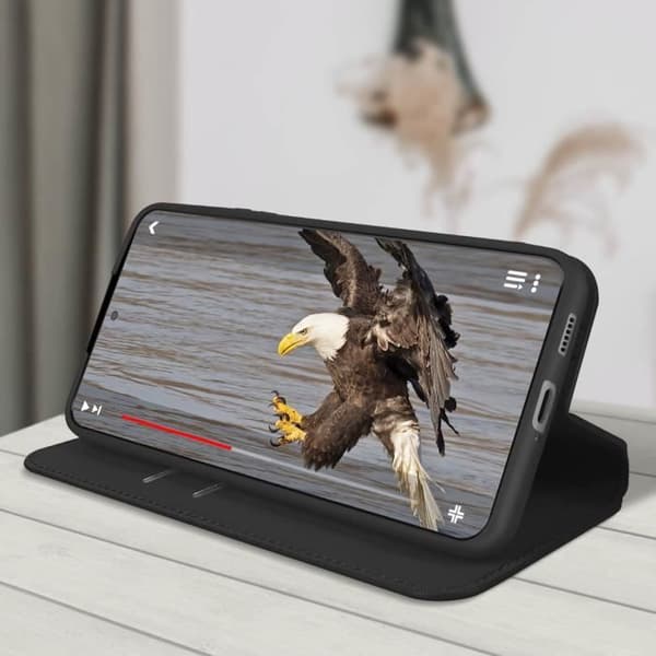 Etui - Samsung - Galaxy S22 Plus - Plånbok - Syntetiskt läder - Svart
