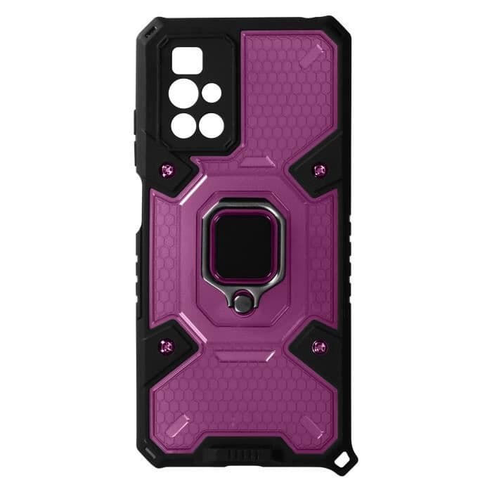 Ringfodral Xiaomi Redmi 10 Honeycomb Design Ringställ Metall Lila Lila