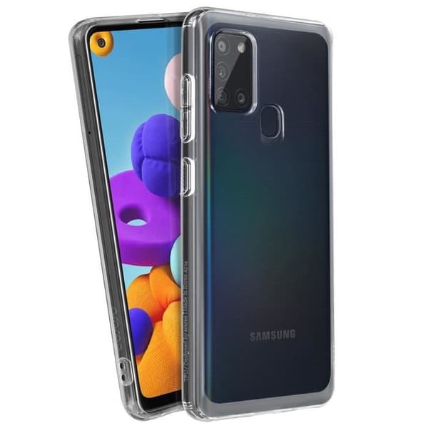 Coque - Samsung - Galaxy A21s - Hård Skydd - Ultrafin - Lätt - Transparent Vit