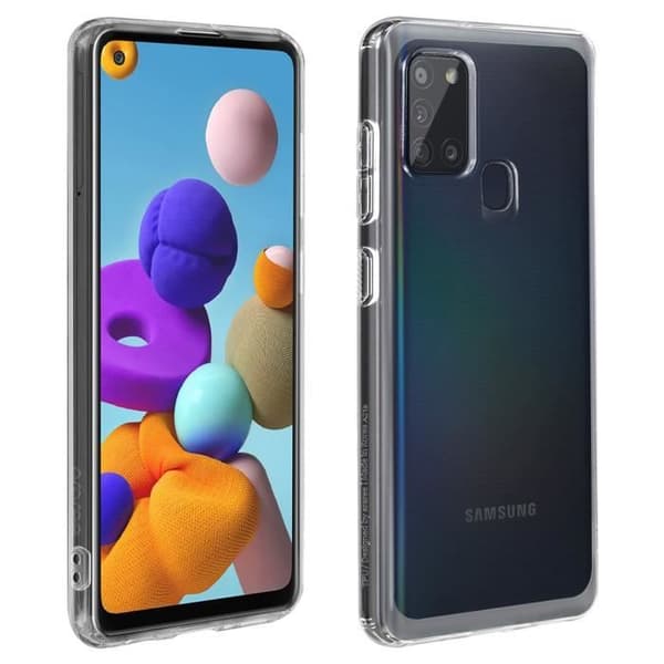 Coque - Samsung - Galaxy A21s - Hård Skydd - Ultrafin - Lätt - Transparent Vit