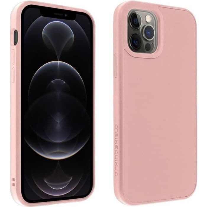 iPhone 12 Pro Max Fodral Stötsäker Soft Touch SolidSuit Rhinoshield ljusrosa