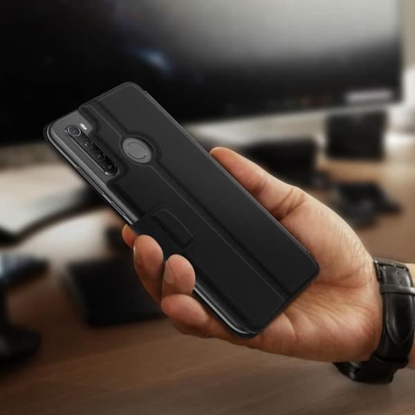 Housse - X-DORIA - Xiaomi Redmi Note 8T / 8 - Ekologiskt läder - Videostöd - Magnetisk