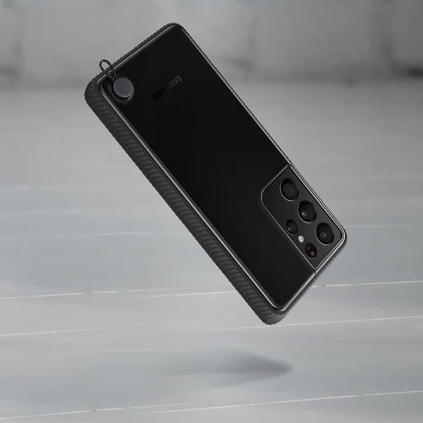 Samsung S21 Ultra Hybrid Fodral Stötsäker Förstärkt Original Outline svart Svart