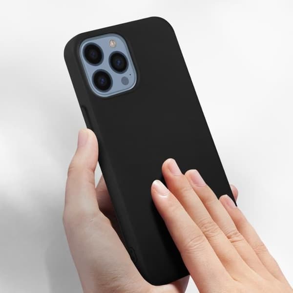 Skyddshud - AVIZAR - iPhone 13 Pro - Semi-styv - Soft-touch finish - Svart