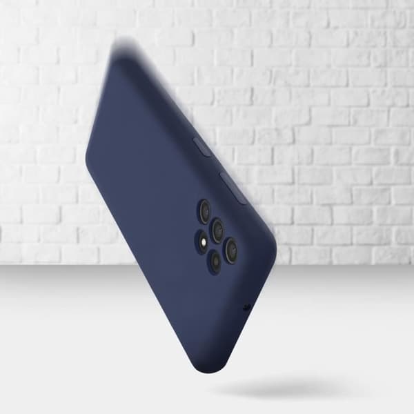 Coque - Samsung - Galaxy A72 - Halvstyv silikon - Daglig skydd - Mörkblå