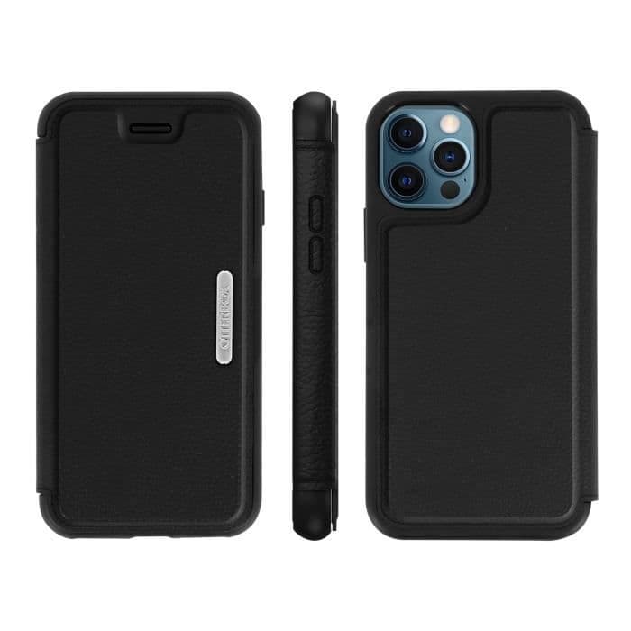 iPhone 12 Pro Max Fodral Kohud Strada Otterbox Korthållare Svart