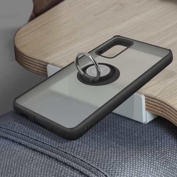 Fodral till Samsung Galaxy S20 FE med Metal Ring Stand Function svart