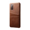 Miniatyrbillede 3 af 4: SKALO Samsung S20 FE PU-læder Kortholder Cover - Brun