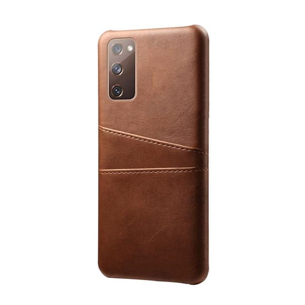 SKALO Samsung S20 FE PU-læder Kortholder Cover - Brun