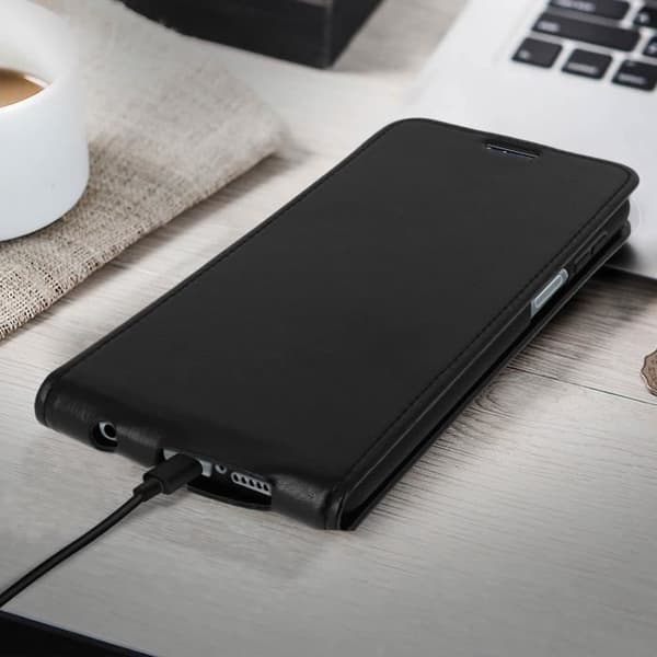 Etui - Xiaomi - Redmi Note 9S / 9 Pro / 9 Pro Max - Ekoskinn - Svart - Magnetisk stängning