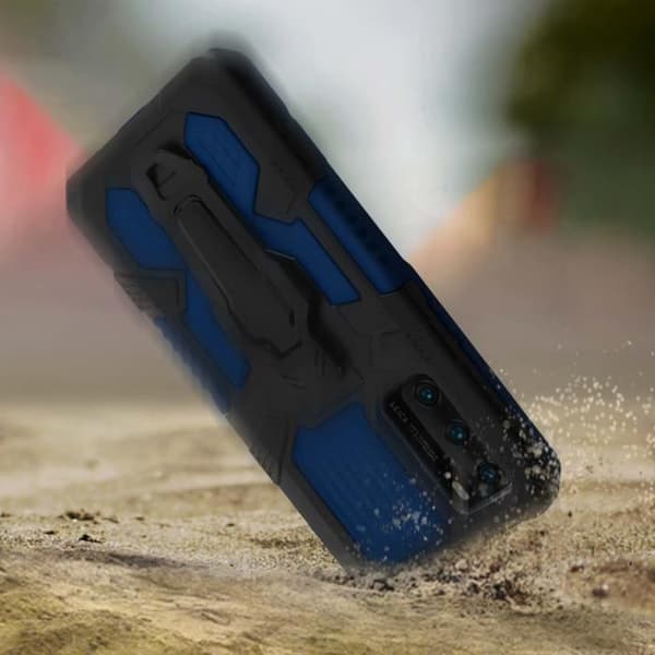 Coque - Huawei - P40 - Stötfångare - Ställning - Metallbälte Klipp Blå