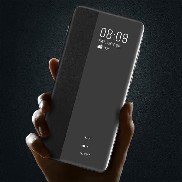 Hus - HUAWEI - P40 - Smart Fönster - Mjuk Skal - Svart