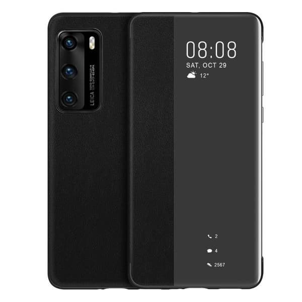 Hus - HUAWEI - P40 - Smart Fönster - Mjuk Skal - Svart