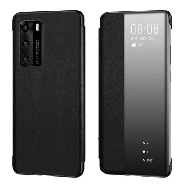 Hus - HUAWEI - P40 - Smart Fönster - Mjuk Skal - Svart