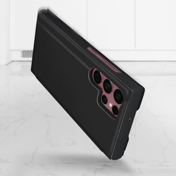 Xiaomi Samsung Galaxy S22 Ultra Case Time Display Stand Svart