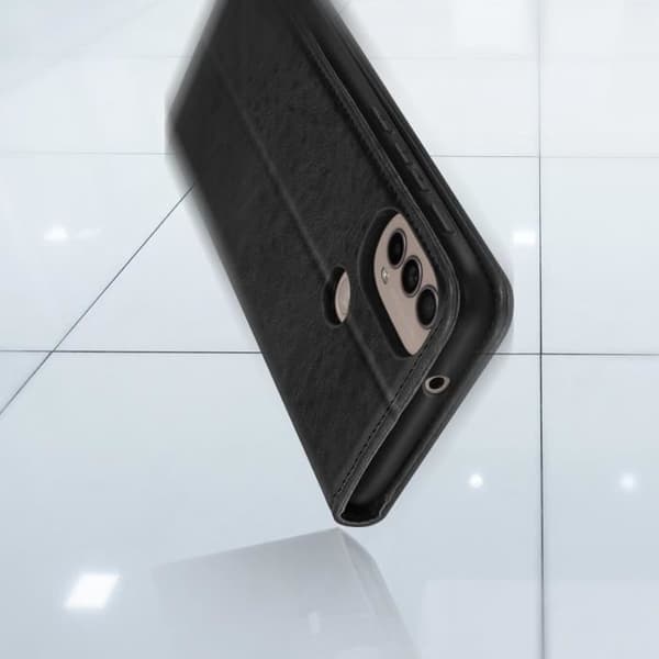 Plånboksfodral - Motorola - Moto E40, E20, E30 - Svart - Videostöd - Magnetisk Stängning