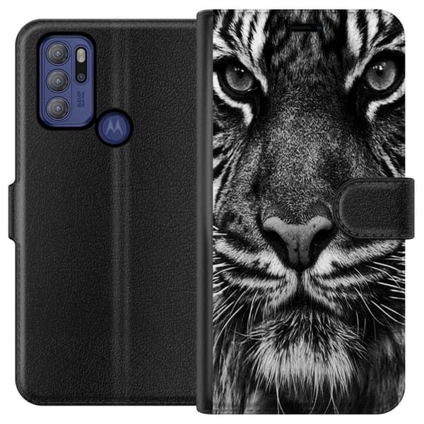 Motorola Moto G60S Lompakkokotelo Tiikeri