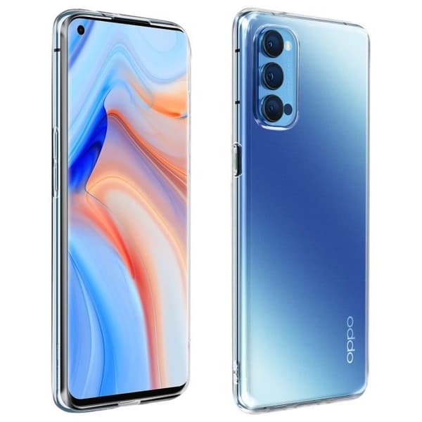 Coque - AVIZAR - Oppo Reno 4 Pro - Mjuk - Stötsäker - Transparent Vit